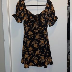 Puff sleeve floral summer dress